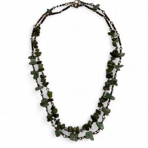Handmade green and brown gemstone beaded necklaces